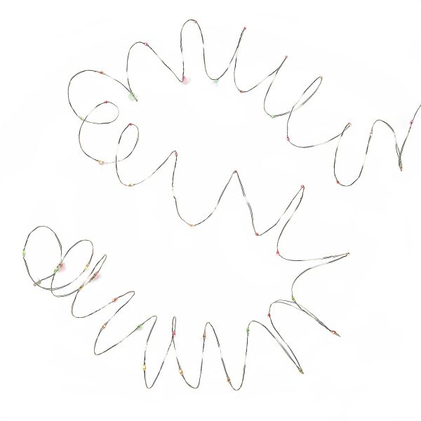 Lysslynge Konstsmide 6330-590 fargeskiftende, sølvkabel 50 RGB, 4,9 m