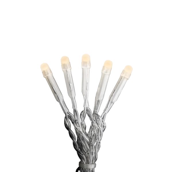 Lysslynge Konstsmide 6340-823 frostet topp, rav, transparent kabel 0,63 m