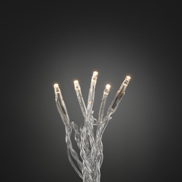 Lysslynge Konstsmide 6352-123 varmhvit, transparent kabel 2,38 m