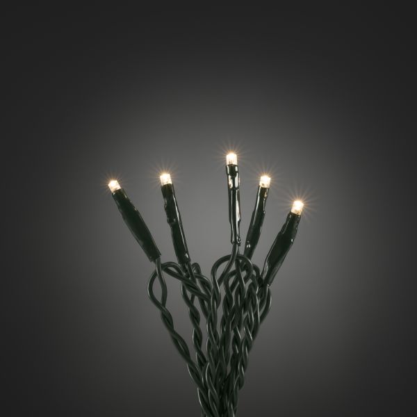 Ljusslinga Konstsmide 6354-120 varmvita, mörkgrön kabel 6.93 m