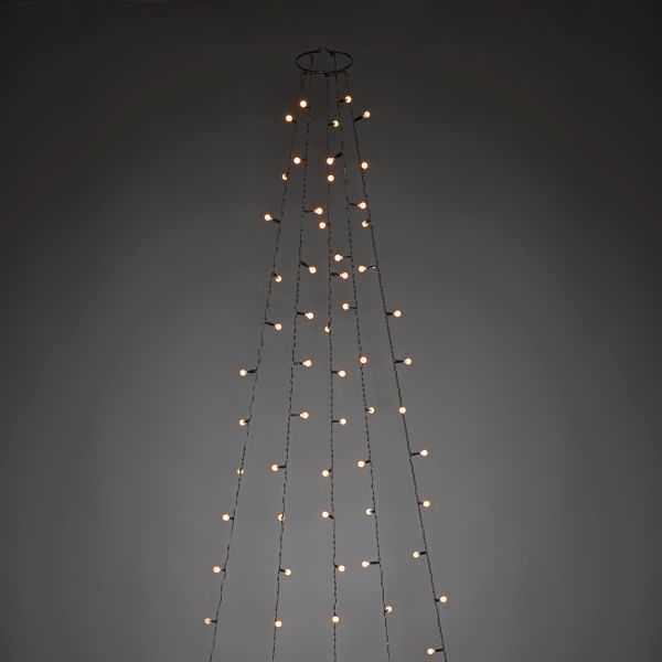 Juletreslynge Konstsmide 6368-820 cherry, LED, grønn kabel 240 cm