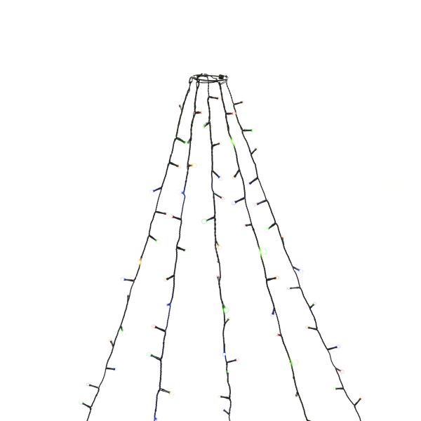 Julgransslinga Konstsmide 6480-520 frostad LED, färgad, grön kabel 180 cm