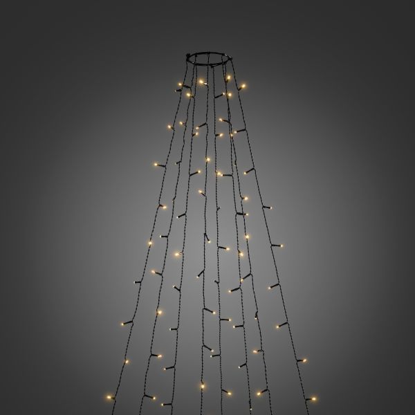 Julgransslinga Konstsmide 6520-870 amber, LED, app, svart kabel 240 cm