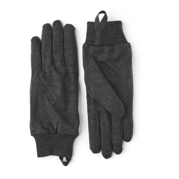 Vinterhandske Hestra Job Merino Wool Liner Active svart/grå 9