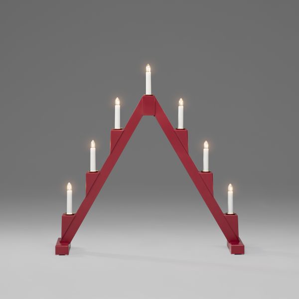 Adventsljusstake Konstsmide 3590-510 7 ljus Röd