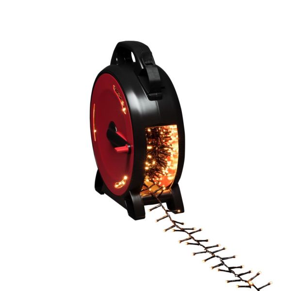 Kabeltrommel Konstsmide 3849-800 amber klynge, svart kabel 21,98 m