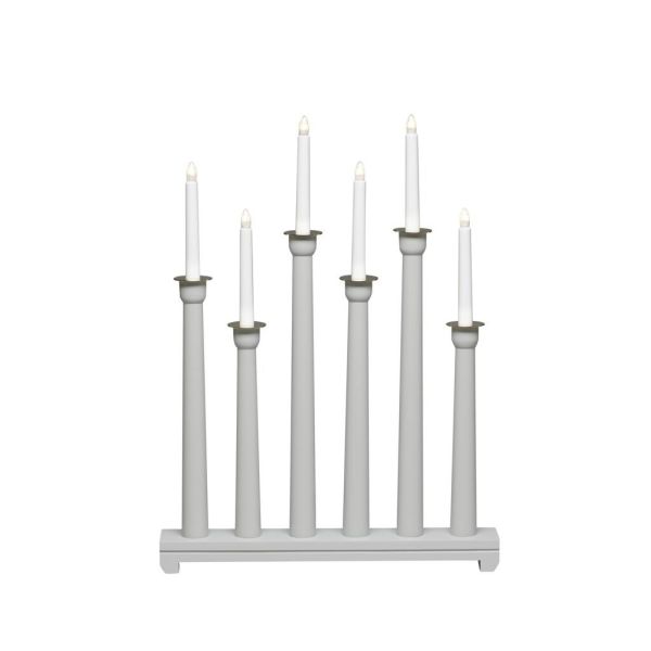 Adventsljusstake Konstsmide 3978-310 6 ljus Grå