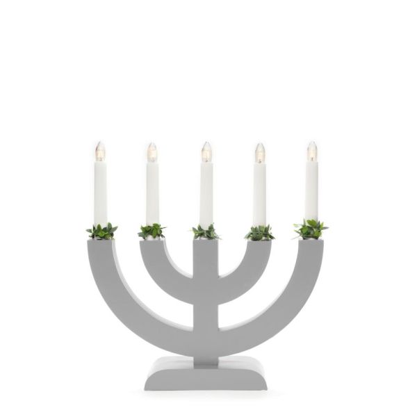 Adventsljusstake Konstsmide 3988-319 5 ljus Grå