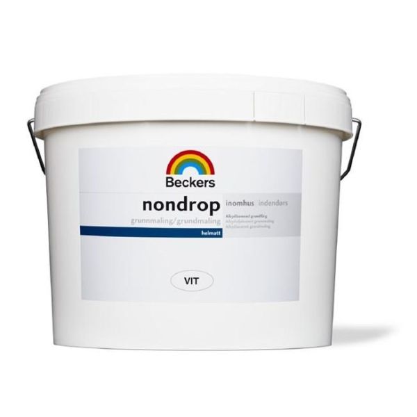 Grundfärg Beckers Nondrop helmatt Vit 10 l Helmatt