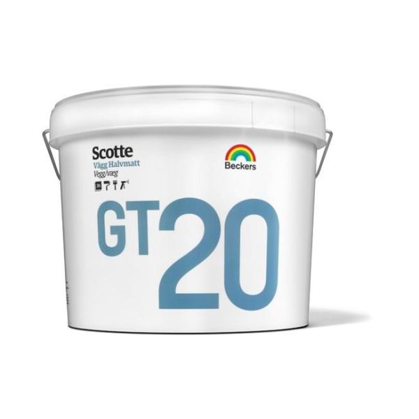 Väggfärg Beckers Scotte GT 20 halvmatt Valfri kulör 4 l 20 Halvmatt