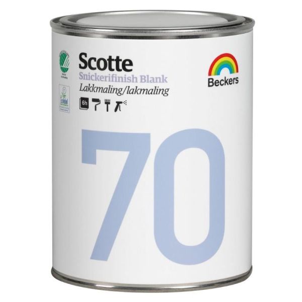 Lackfärg Beckers Scotte 70 Snickerifinish blank Valfri kulör 1 l 70 Blank
