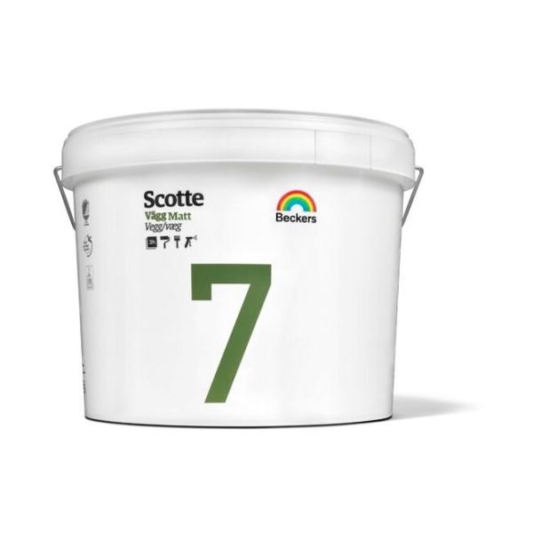 Väggfärg Beckers Scotte 7 matt Antikvit 10 l 7 Matt