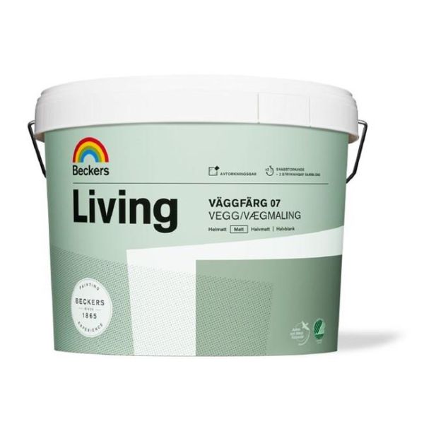 Väggfärg Beckers Living 07 matt Vit 10 l 7 Matt