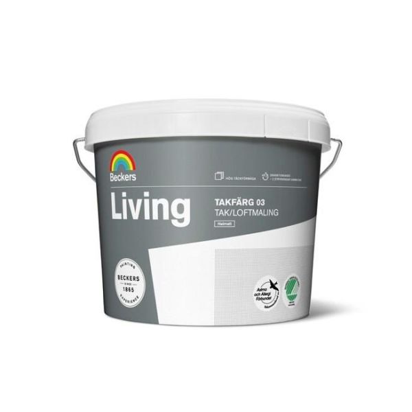 Takfärg Beckers Living 03 helmatt Vit 3 l 3 Helmatt