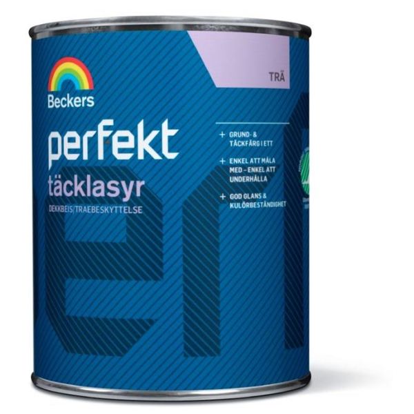 Täcklasyr Beckers Perfekt halvblank Faluröd 1 l 20 Halvblank