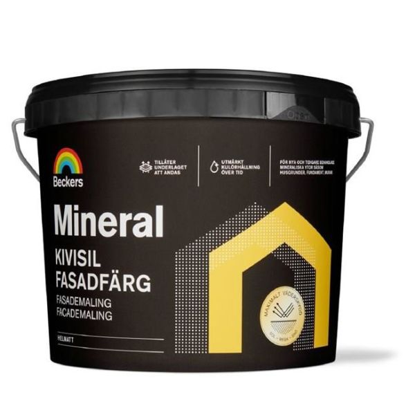 Fasadfärg Beckers Mineral Kivisil  Valfri kulör 10 l 3 Helmatt