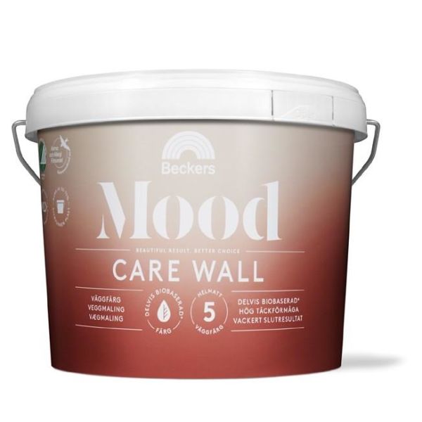 Väggfärg Beckers Mood Care Wall 5 helmatt Valfri kulör 3 l 5 Helmatt