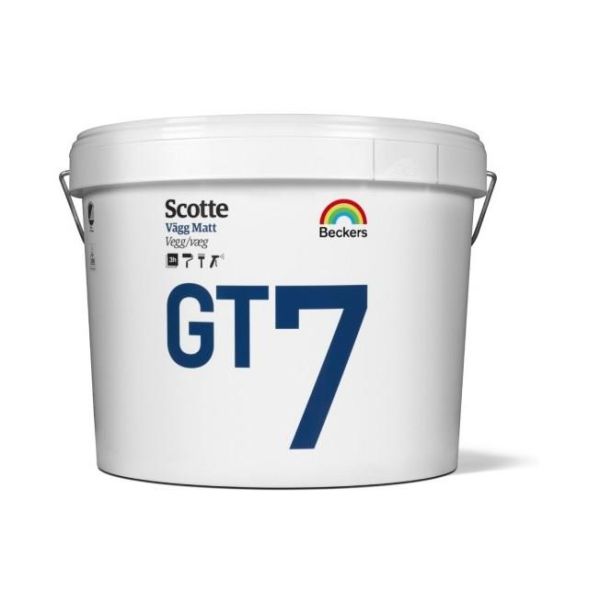Väggfärg Beckers Scotte GT 7 matt Valfri kulör 10 l 7 Matt
