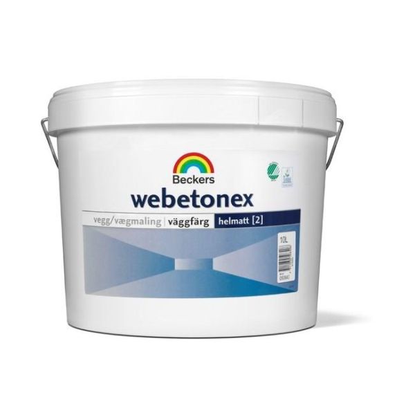 Väggfärg Beckers Scotte Webetonex helmatt, vit, 10 l 
