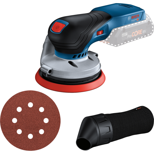 Excentersliber Bosch GEX 18V-125 uden batteri og oplader 