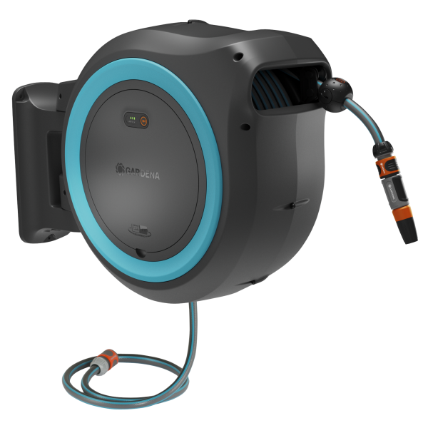 Vægslangeboks Gardena PowerRoll XL med batteri og oplader, 35 m 
