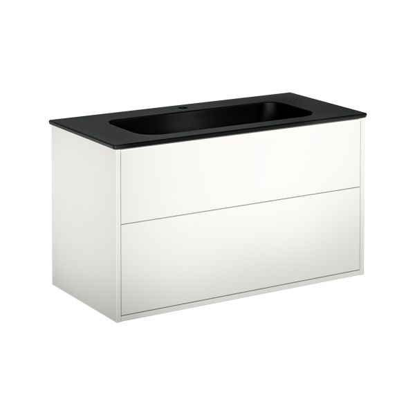 Allaskaappi Gustavsberg Artic GB71ACVU10TM381 valkoinen/mattamusta, 100 cm, 1 hanareikä Valkoinen/mattamusta 100 cm 1 hanareikä