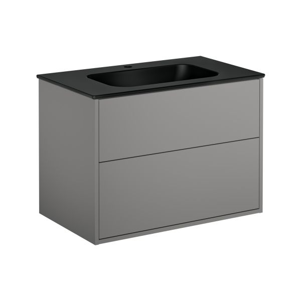 Kommodepakke Gustavsberg Artic GB71ACVU80TL38 askegrå/mattsvart, 80 cm 