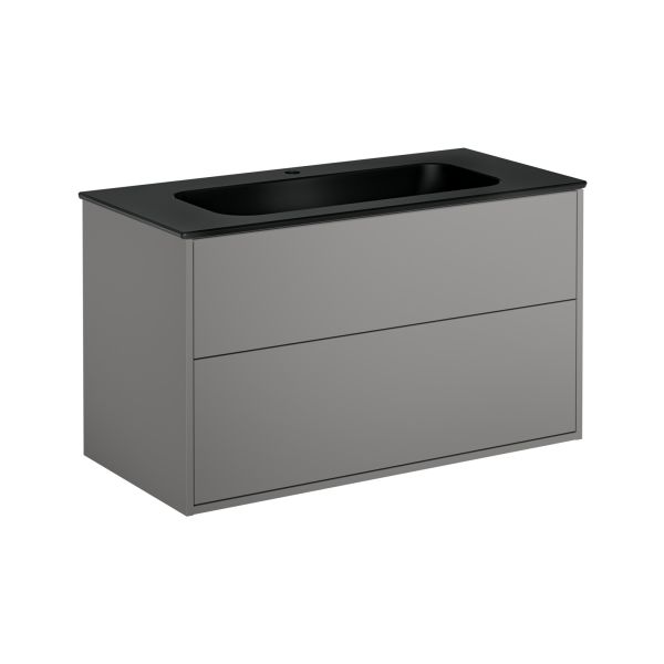 Allaskaappi Gustavsberg Artic GB71ACVU10TL381 tuhkanharmaa/mattamusta, 100 cm, 1 hanareikä Tuhkanharmaa/mattamusta 100 cm 1 hanareikä