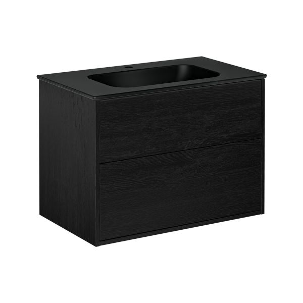 Kommodepakke Gustavsberg Artic GB71ACVU80TK38 svart askfinér/mattsvart, 80 cm 