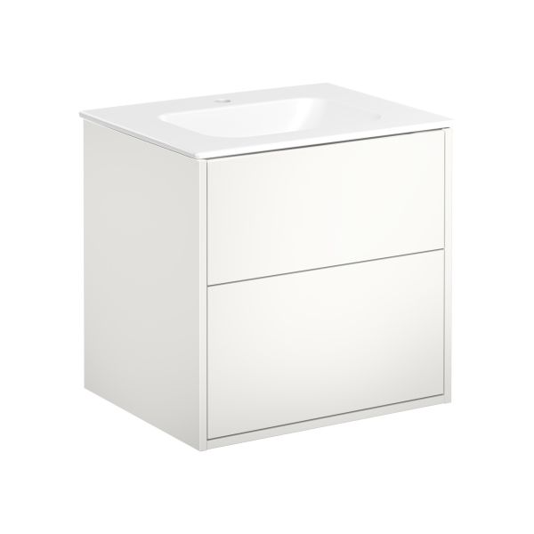 Allaskaappi Gustavsberg Artic GB71ACVU60TMSW valkoinen/mattavalkoinen, 60 cm, 2 vetolaatikkoa Valkoinen/mattavalkoinen 60 cm 1 hanareikä