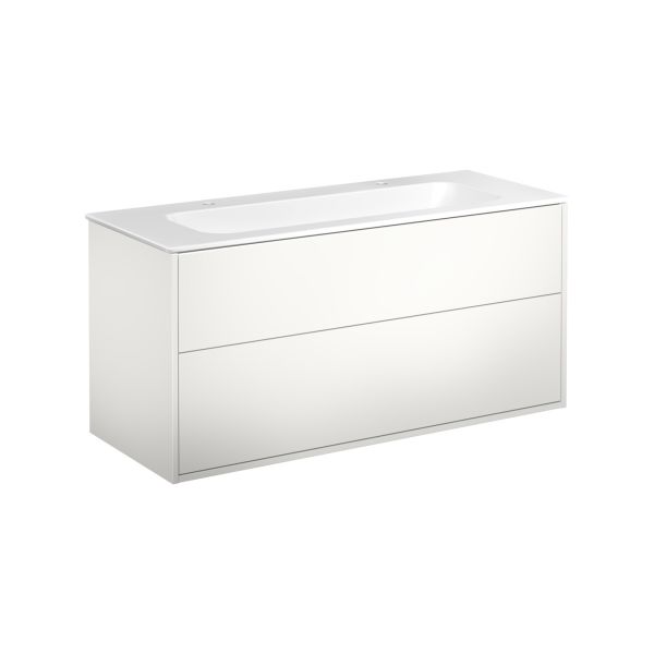 Kommodepakke Gustavsberg Artic GB71ACVU12TMSW hvit/matt hvit, 120 cm, 2 blandebatterihull 