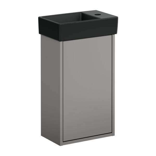 Kommodpaket Gustavsberg Artic Small GB71ACVC34TL38L askgrå/mattsvart, 36 cm, vänster Askgrå/mattsvart Vänster