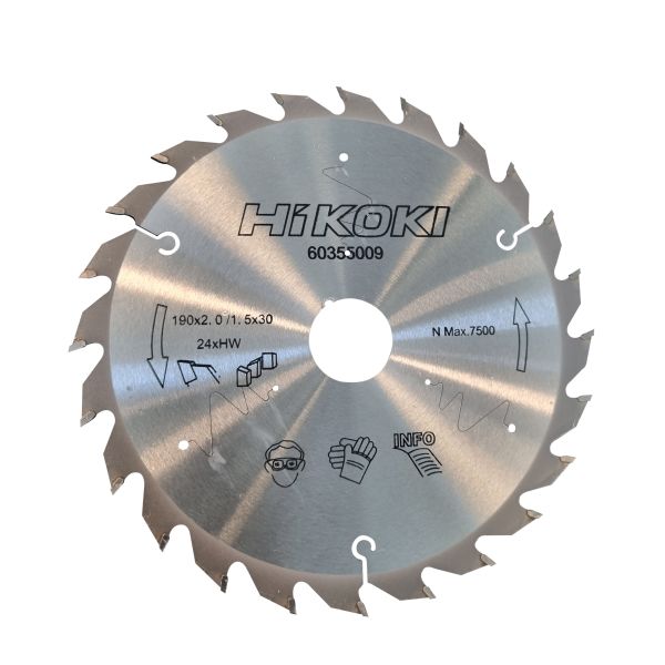 Savklinge HiKOKI 60355009 190x2,0x30 mm, 24 tænder 