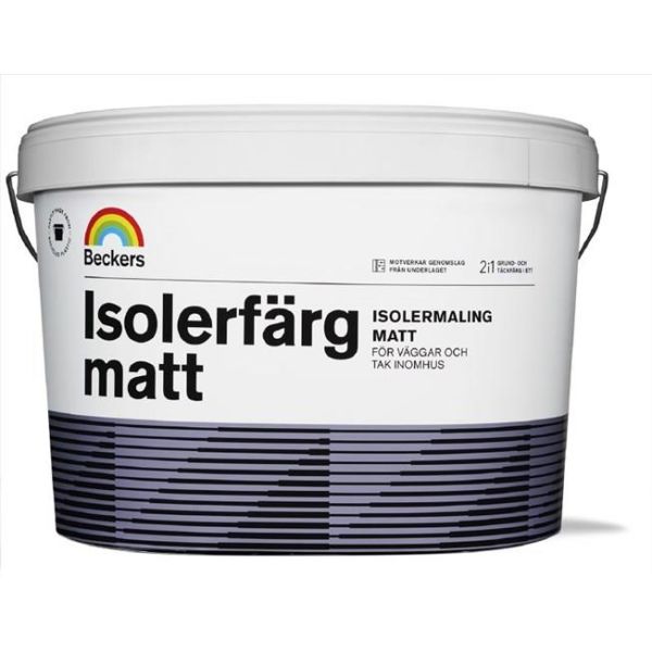 Isolerfärg Beckers 710017248 helmatt Vit 10 l Helmatt