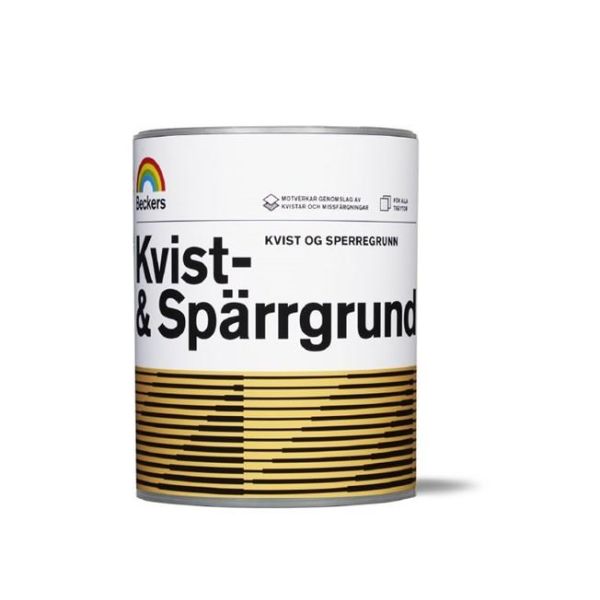 Kvist- och spärrgrund Beckers 710017529 matt Vit 1 l Matt