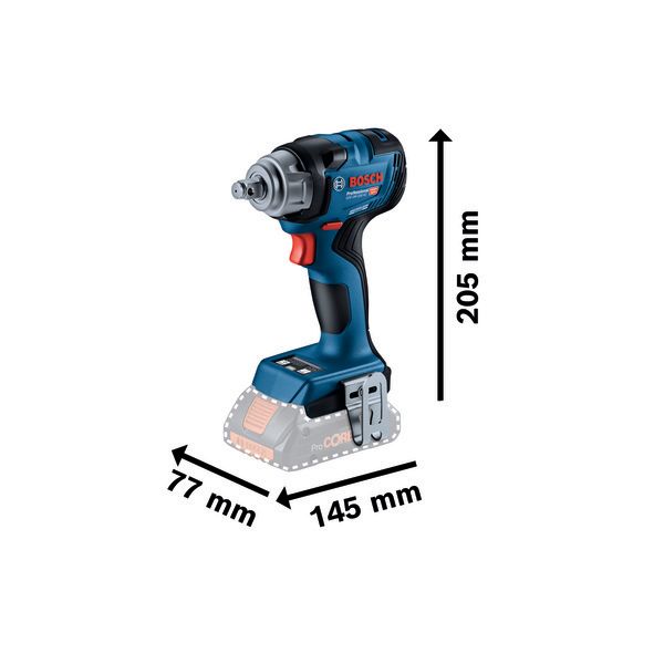 Akkuiskumutterinväännin Bosch GDS18V-330 ilman akkua ja laturia 
