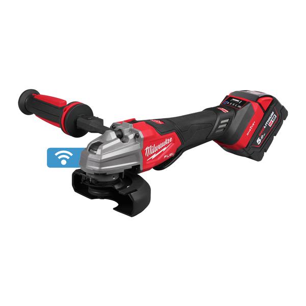Vinkelsliber Milwaukee M18 FSAGSVO125X-502X med batteri og oplader 