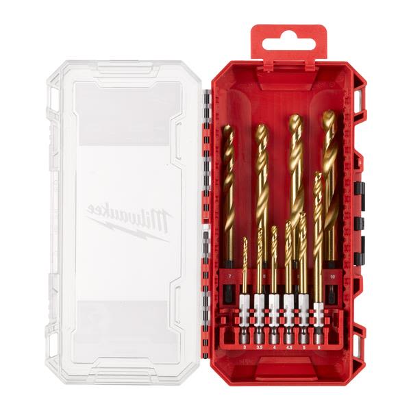 Metallborrset Milwaukee HSSG Red Gex Shockwave TIN 10-pack