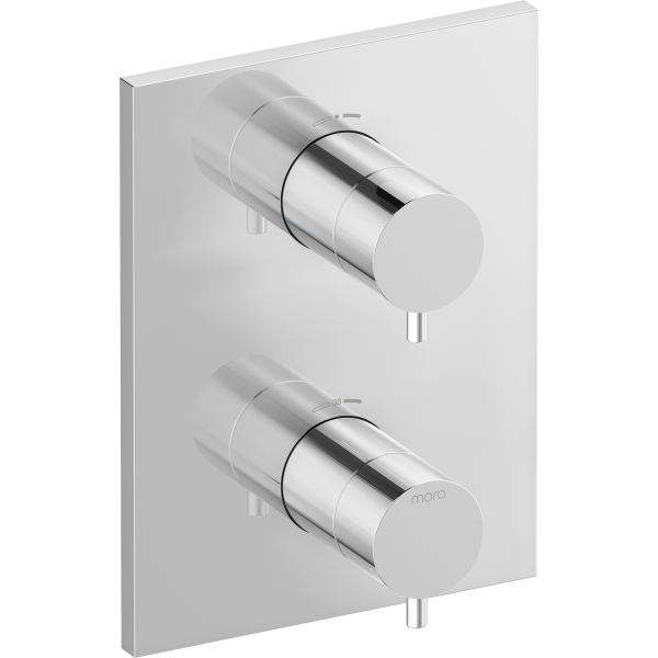 Täckplatta Mora INXX II 275060 för inbyggnad, utvändig del kpl Krom