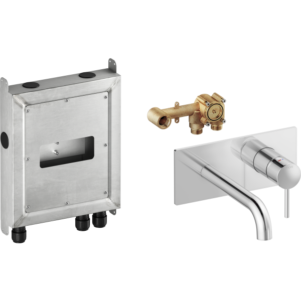 Tvättställsblandare Mora INXX II 275200 för inbyggnad, komplett Krom