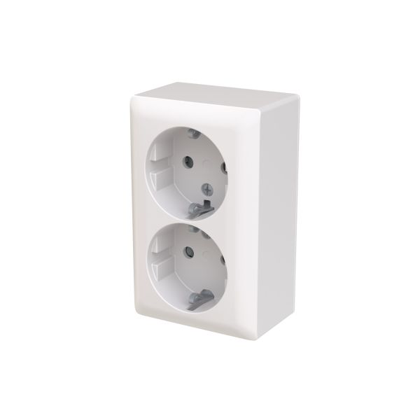 Stikkontakt ABB Saga 402EA-916 2-veis, utenpåliggende 