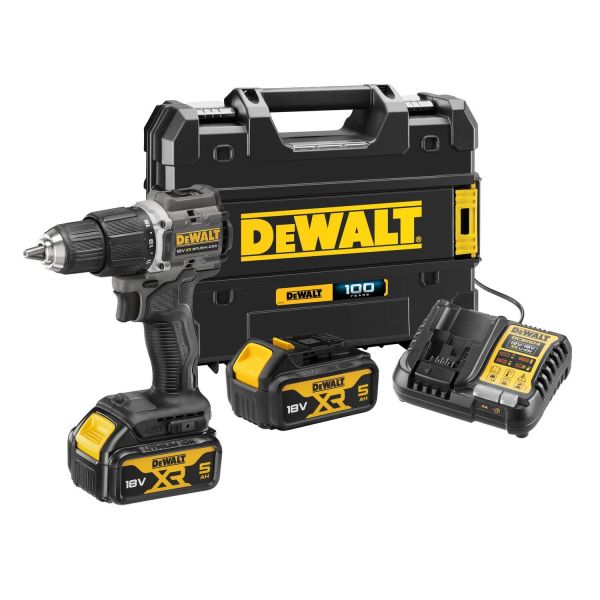 Bore-/skruemaskine Dewalt DCD100P2T-QW med batteri og oplader 