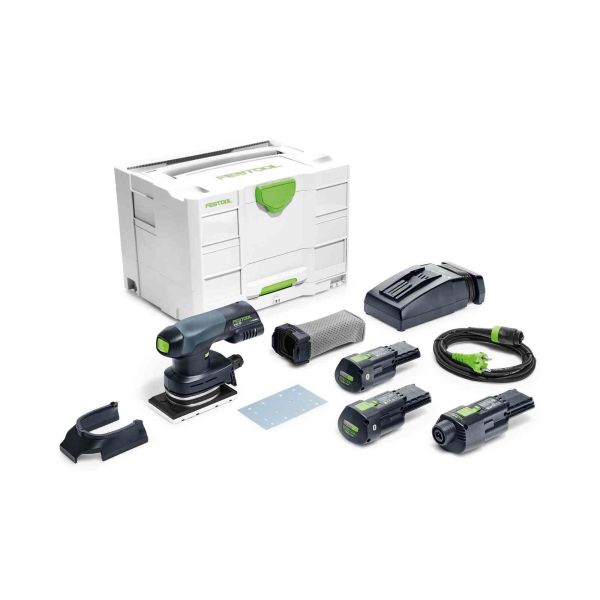 Plansliper Festool RTSC 400 3,0 I-Set med batteri og lader 