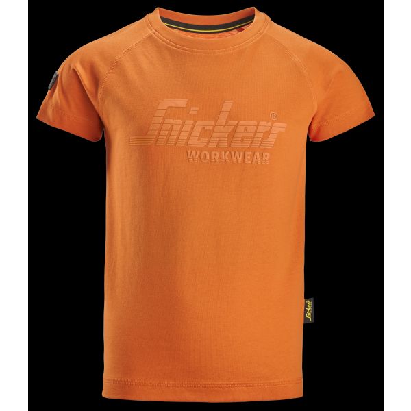 T-skjorte Snickers Workwear 7514-4100 junior, oransje 98/104