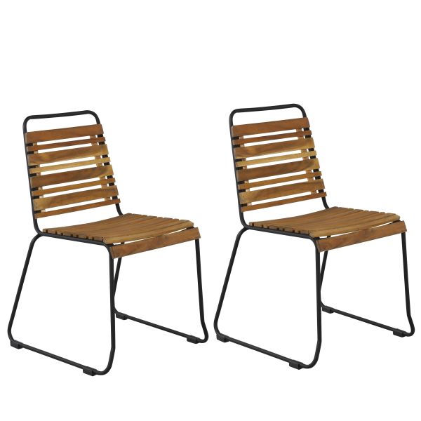 Matstol Venture Home Bois 9587-068 2-pack, svart/natur 