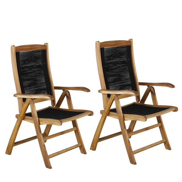 Positionsstol Venture Home Peter 9612-076 2-pack, svart/natur 