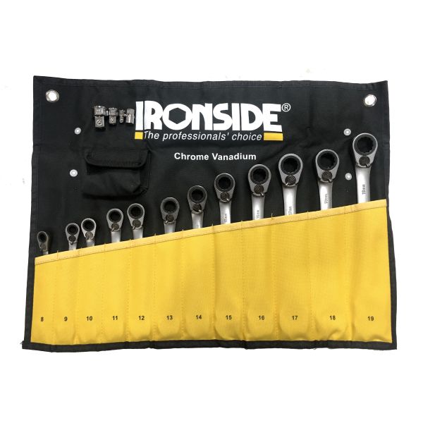 Sperrekombinasjonsnøkkelsett Ironside 71329239 8–19 mm 