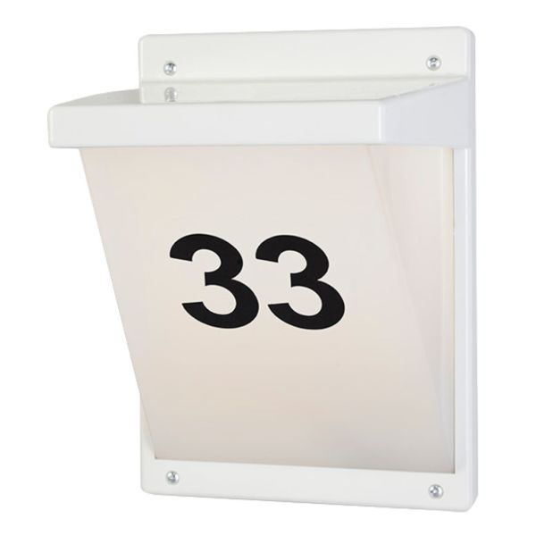 Väggarmatur Airam Vino Husnummer, vit Vit