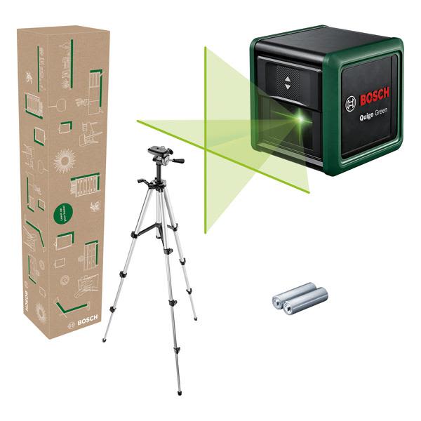 Krydslinjelaser Bosch DIY Quigo Green Set  
