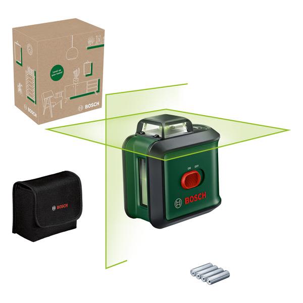 Krydslinjelaser Bosch DIY UniversalLevel 360 Grøn laser 